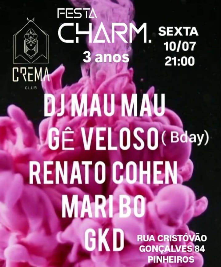 Crema Club presents Festa CHARM - 10.07