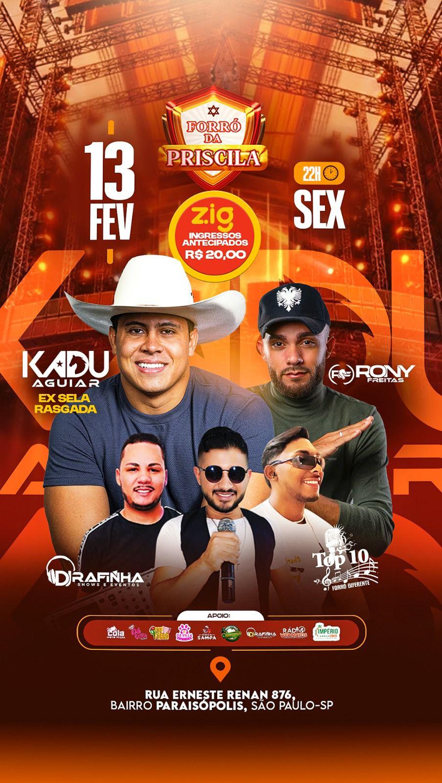Kadu Aguiar e Rony Freitas no Forró da Priscila