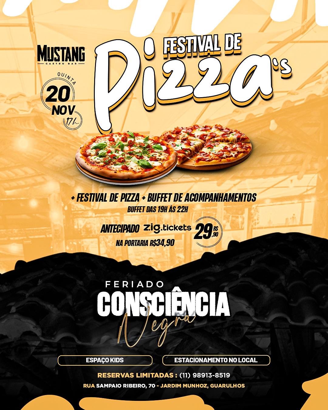 FESTIVAL DE PIZZA 20/11/2025 NO MUSTANG GUARULHOS