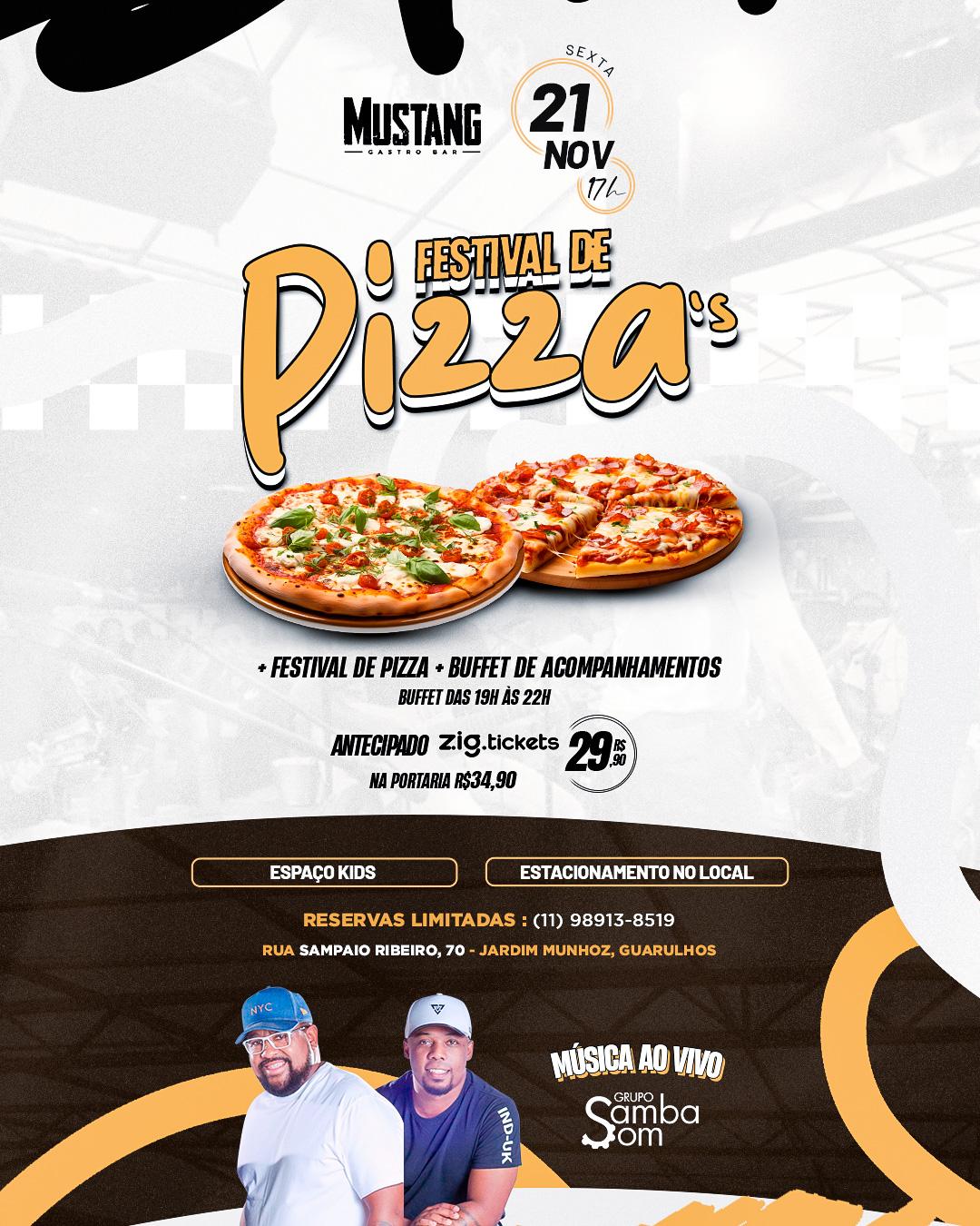 FESTIVAL DE PIZZA 21/11/2025 NO MUSTANG GUARULHOS