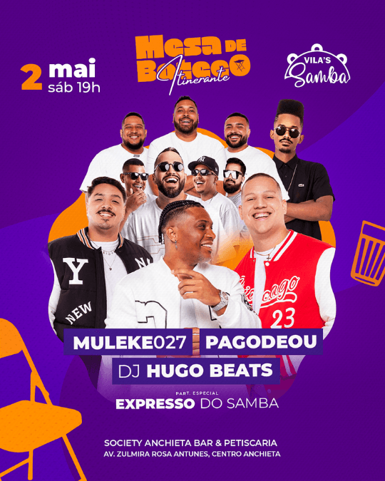 VILA SHOW SAMBA - Mesa de Boteco (Itinerante)