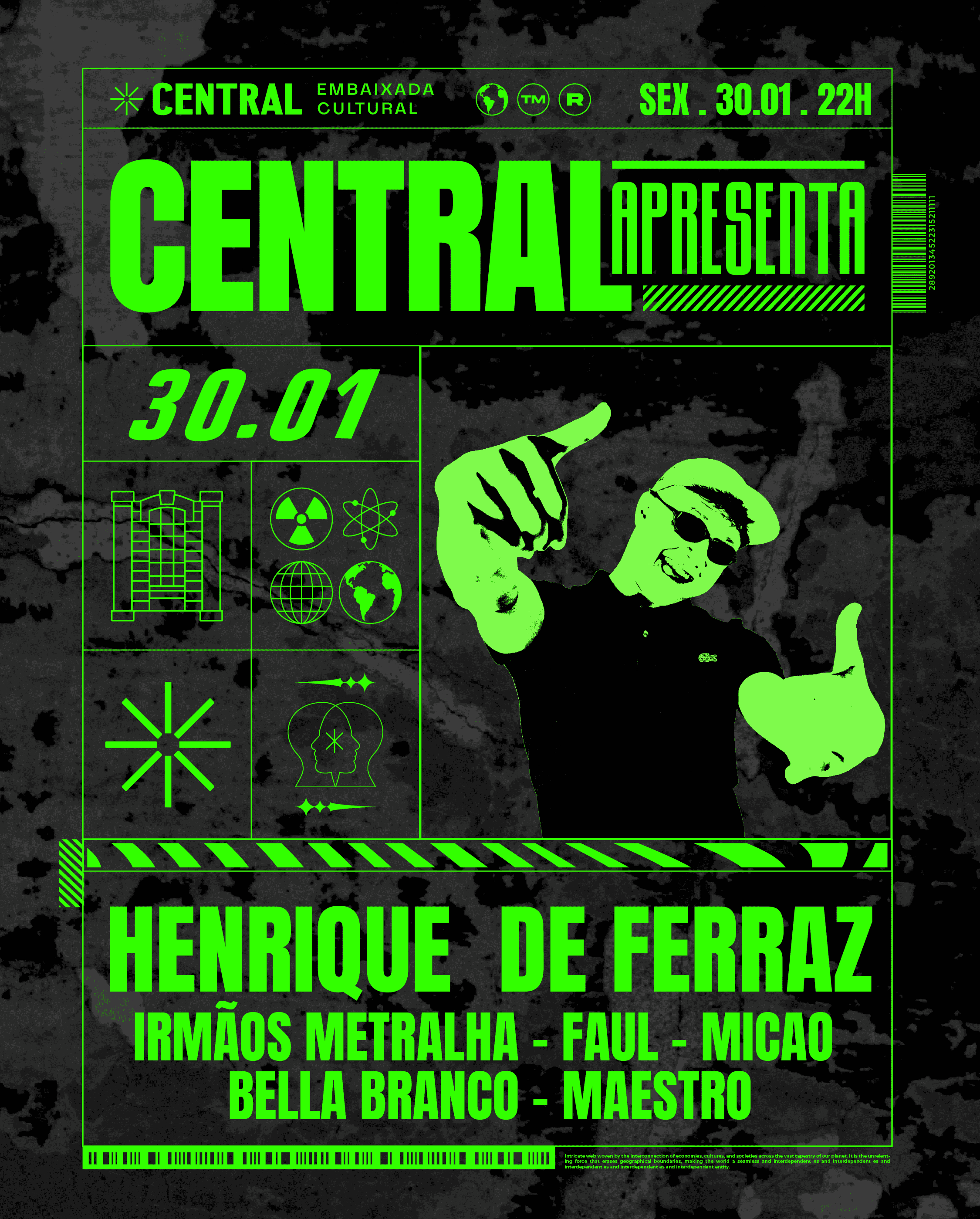 CENTRAL APRESENTA: DJ HENRIQUE DE FERRAZ - 30/01