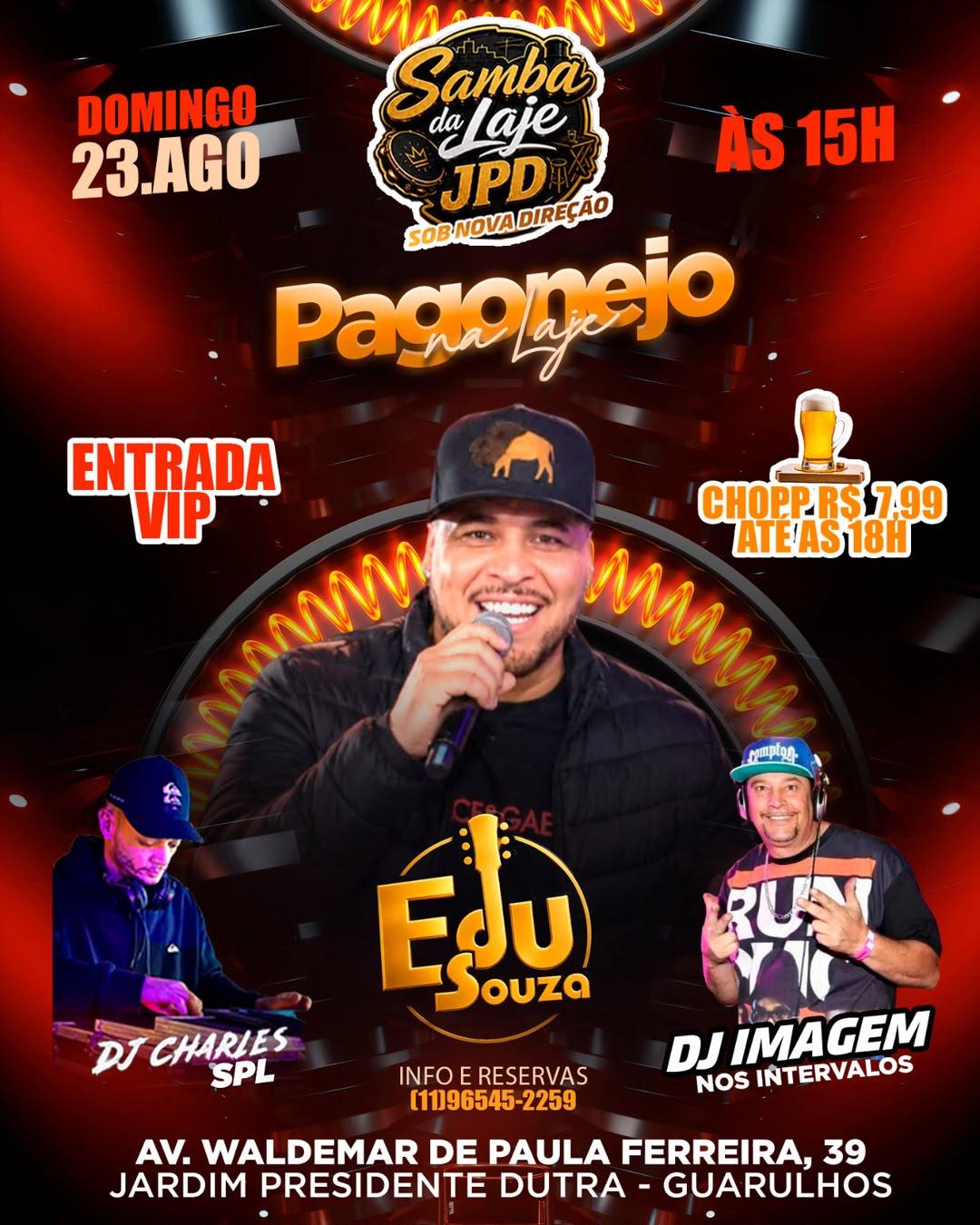 SAMBA NA LAJE - DOMINGO - 23/08