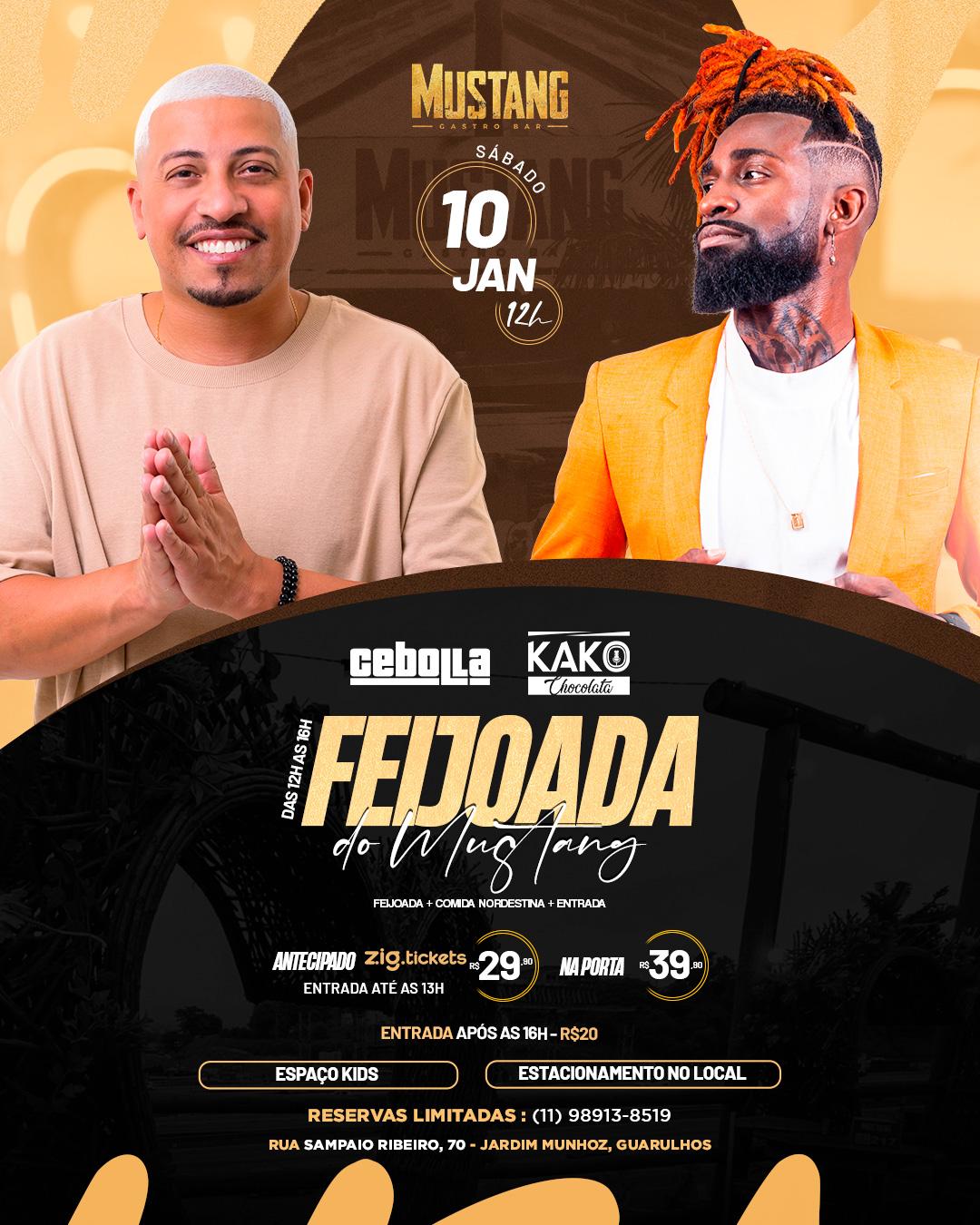 FEIJOADA SÁBADO 10/01/2026 NO MUSTANG GUARULHOS