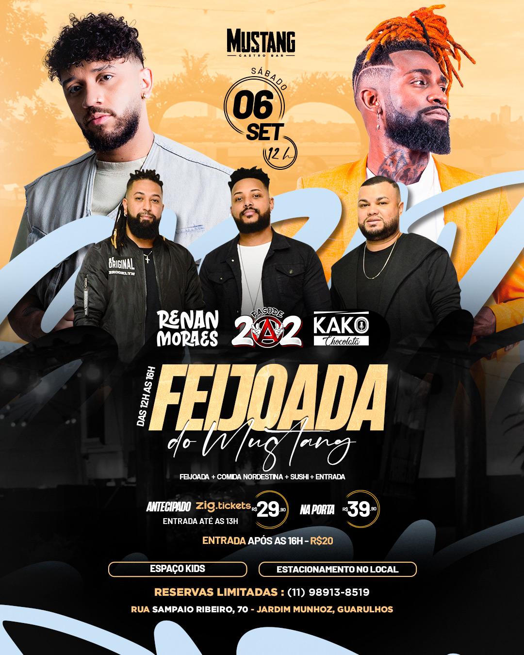 FEIJOADA SÁBADO 06/09/2025 NO MUSTANG GUARULHOS
