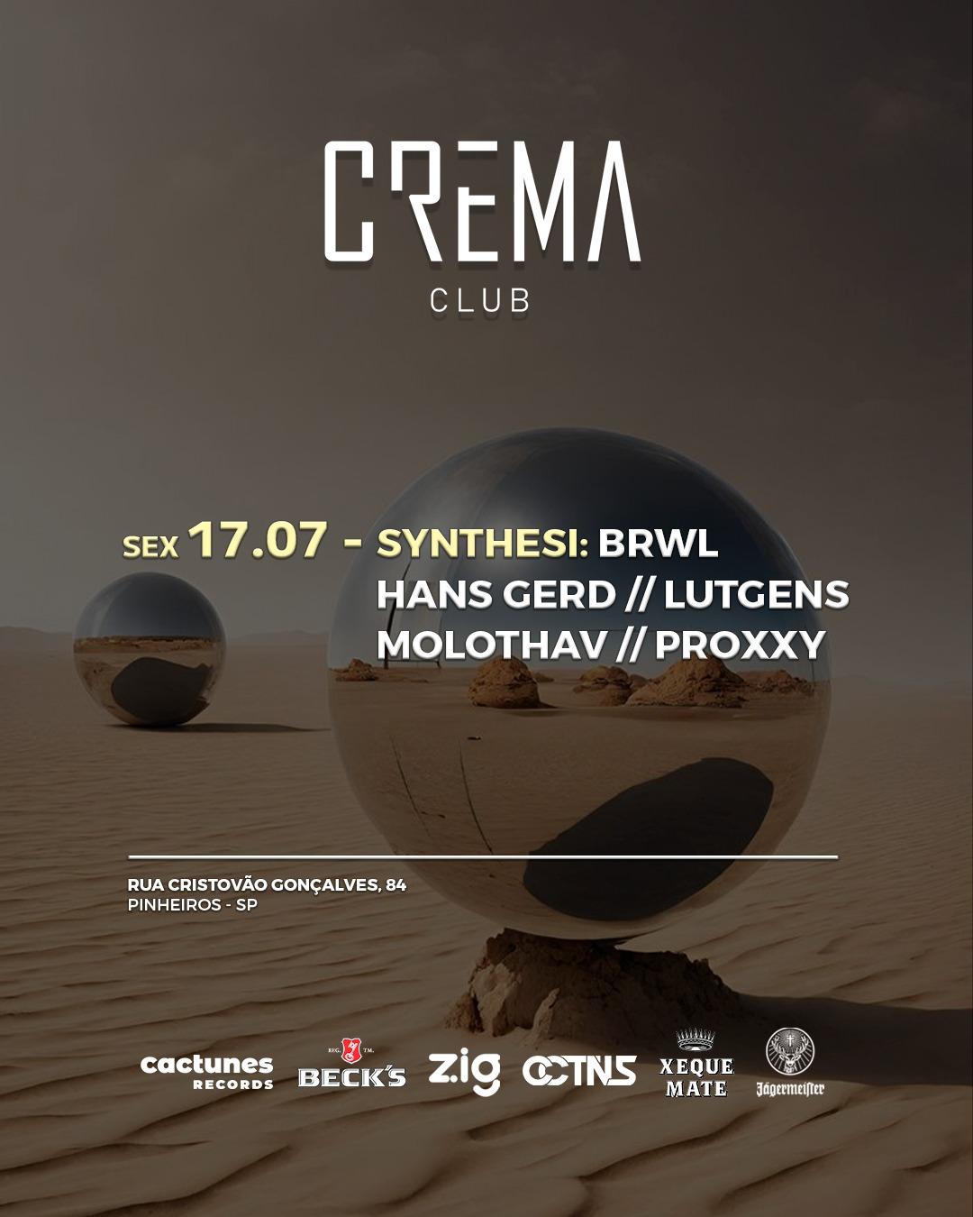 Crema Club presents Synthesi - 17.07