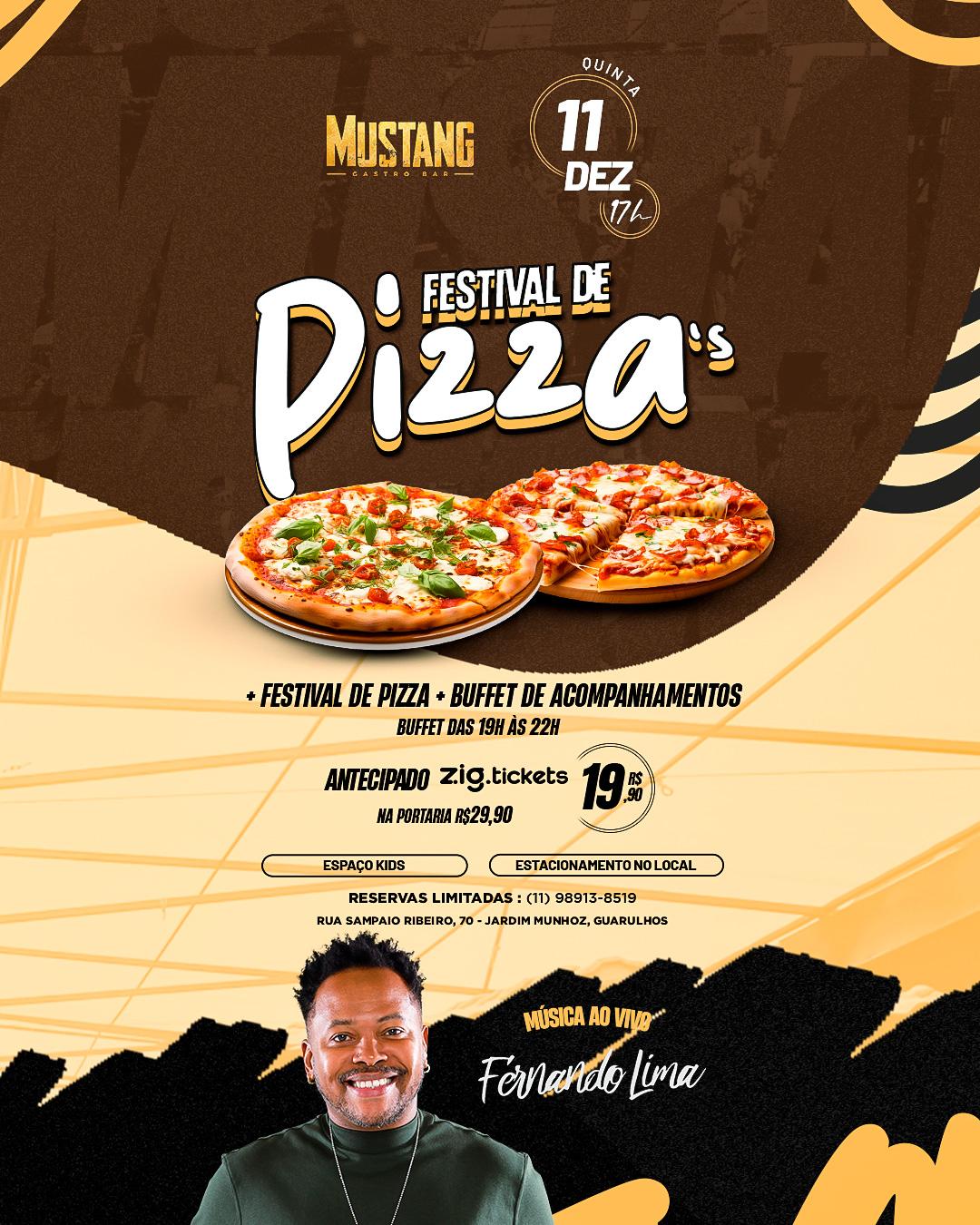 FESTIVAL DE PIZZA QUINTA 11/12/2025 NO MUSTANG GUARULHOS
