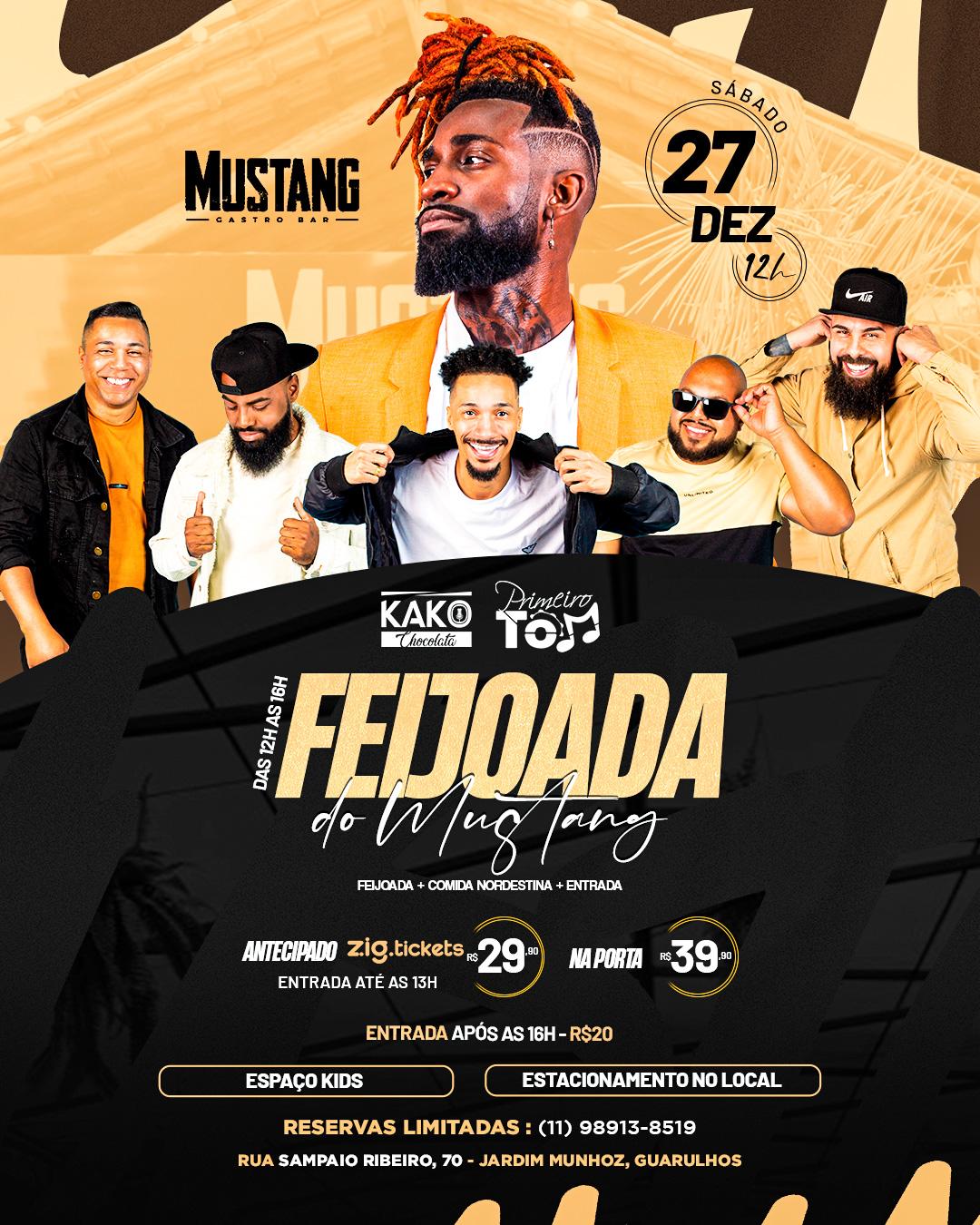 FEIJOADA SÁBADO 27/12/2025 NO MUSTANG GUARULHOS