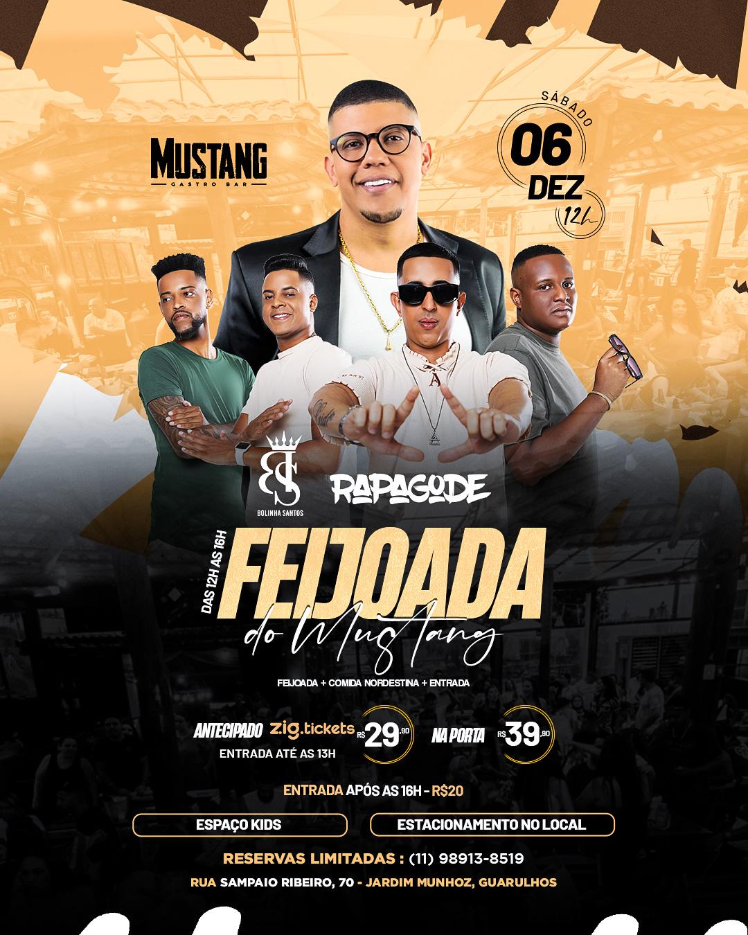 FEIJOADA SÁBADO 06/12/2025 NO MUSTANG GUARULHOS