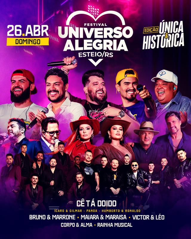 Compre ingressos para o Universo Alegria Esteio em Esteio no dia 26 de  abril de 2026.