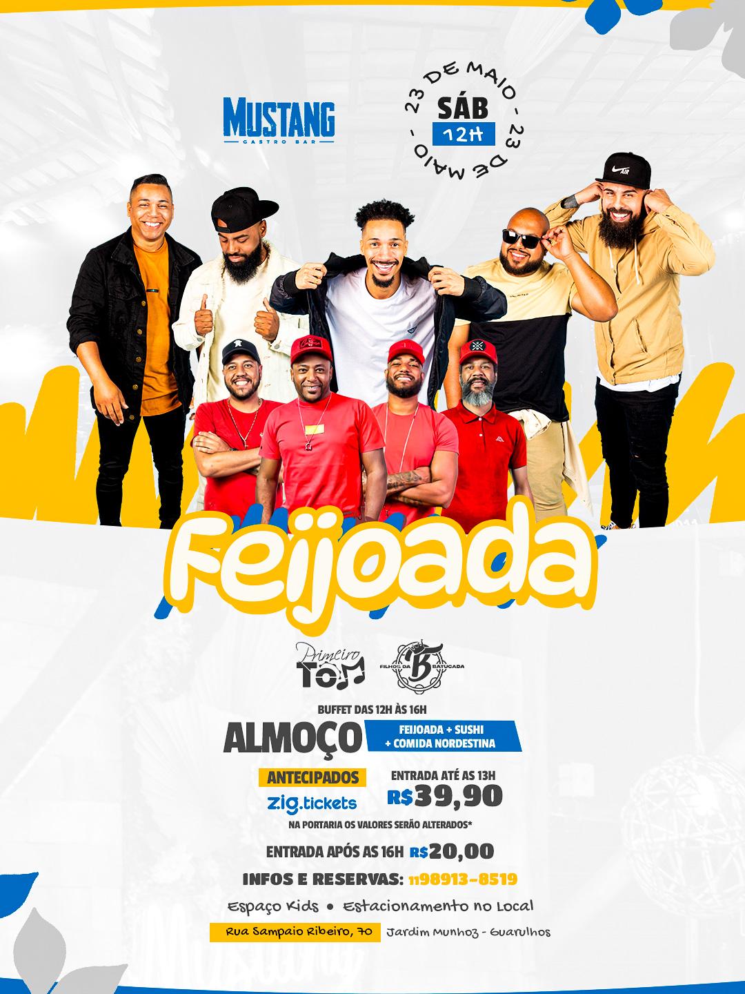 FEIJOADA SÁBADO 23/05/2026 NO MUSTANG GUARULHOS