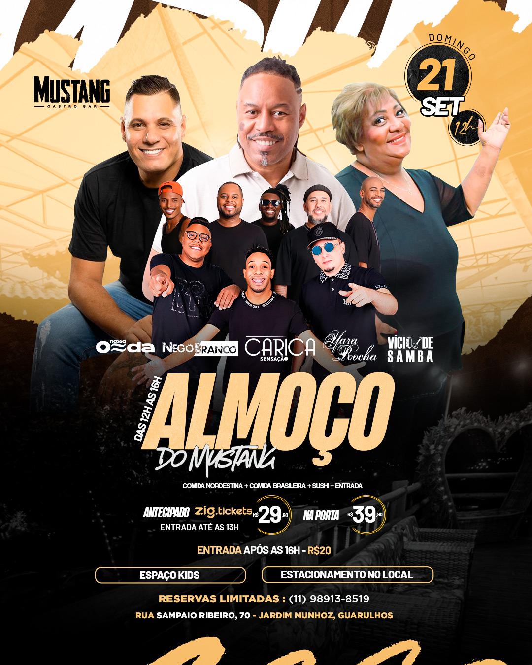 ALMOÇO DOMINGO 21/09/2025 NO MUSTANG GUARULHOS