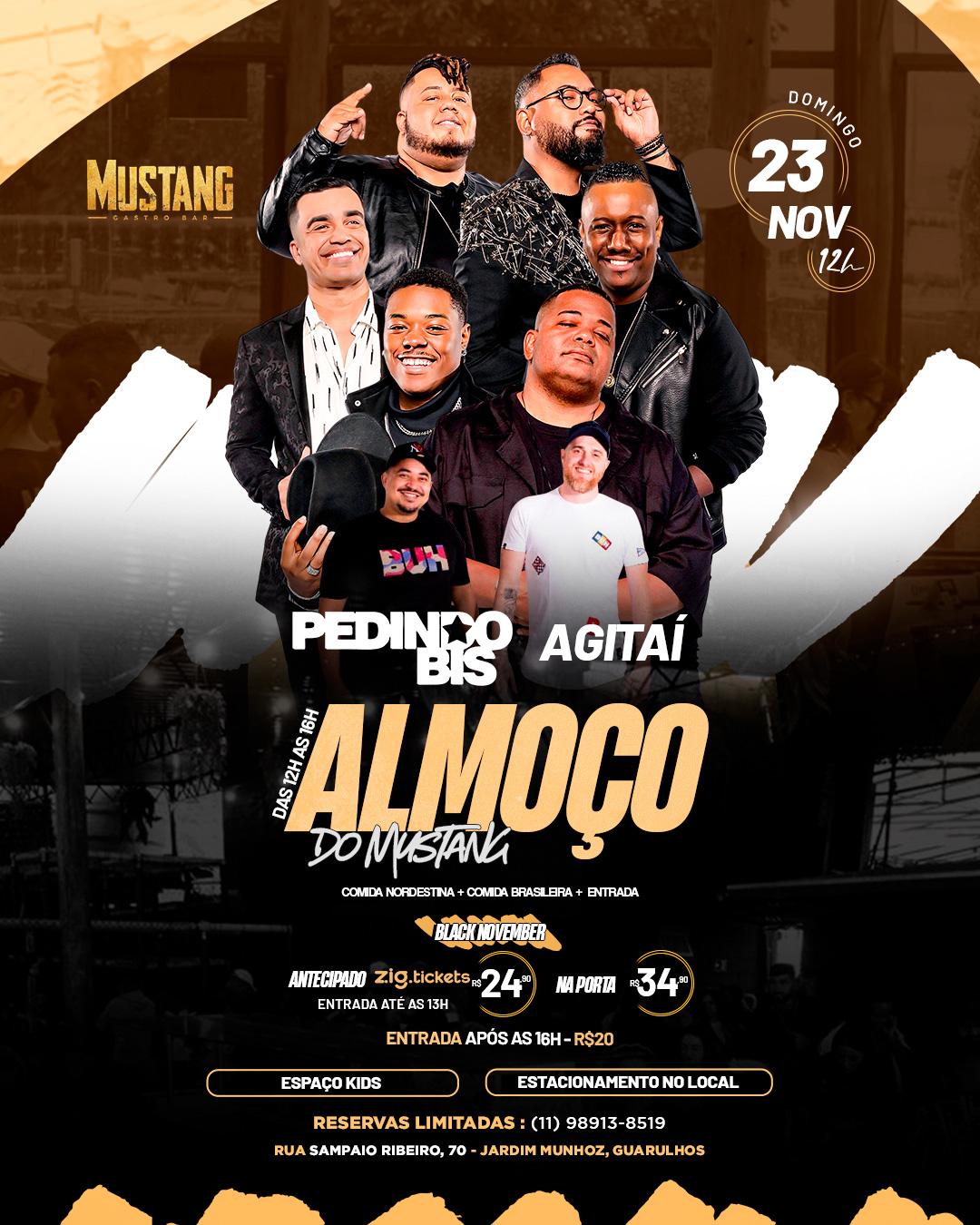 PEDINDO BIS - ALMOÇO DOMINGO 23/11/2025 NO MUSTANG GUARULHOS