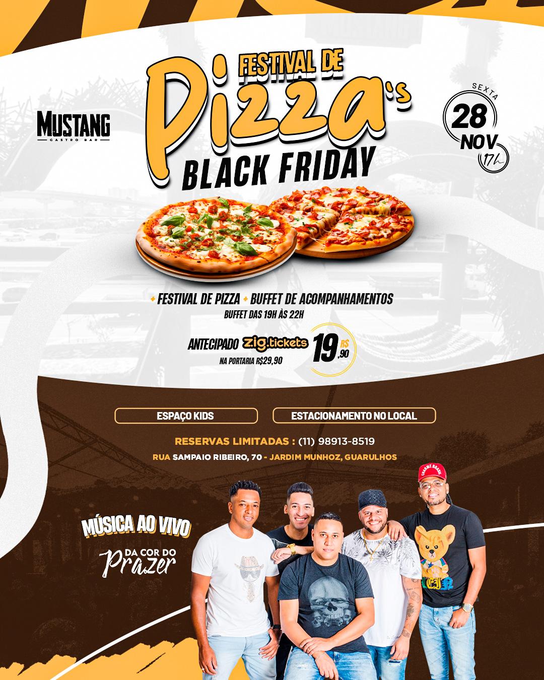 FESTIVAL DE PIZZA SEXTA 28/11/2025 NO MUSTANG GUARULHOS