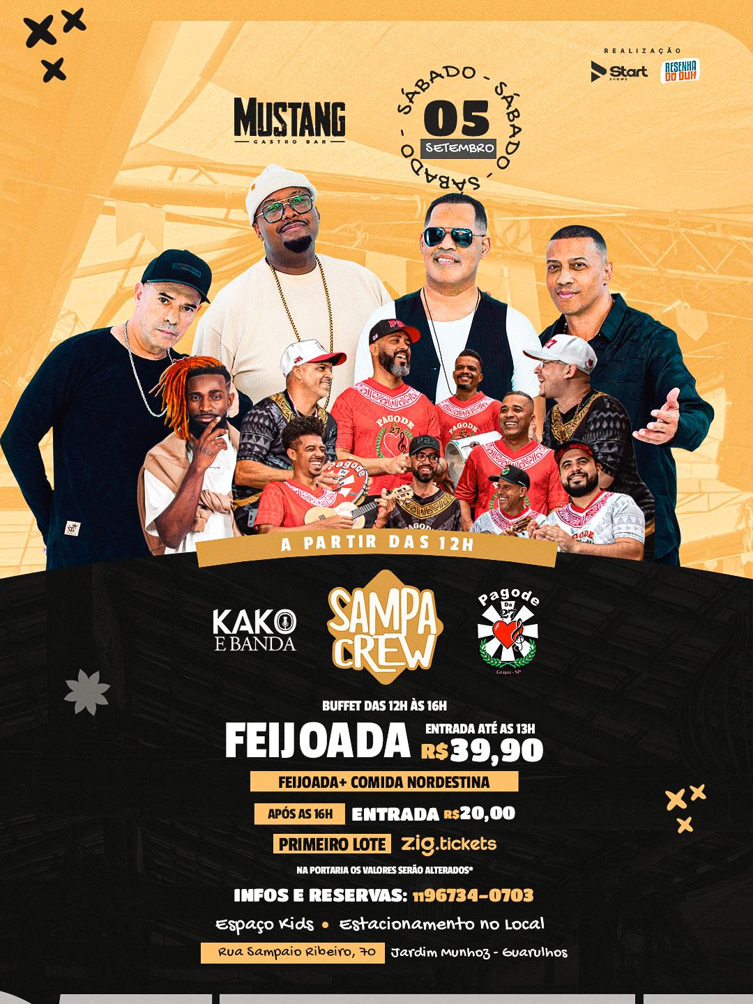 SAMPA CREW  - PAGODE DA 27 - KAKO - SÁBADO 05/09/2026 NO MUSTANG GUARULHOS
