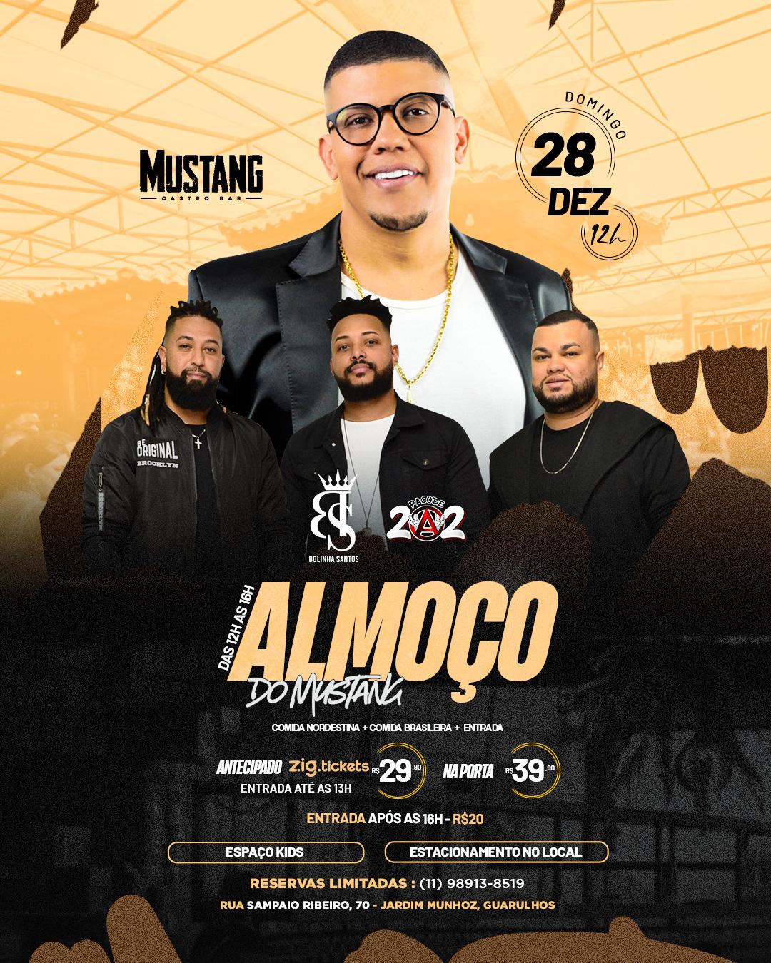 ALMOÇO DOMINGO 28/12/2025 NO MUSTANG GUARULHOS