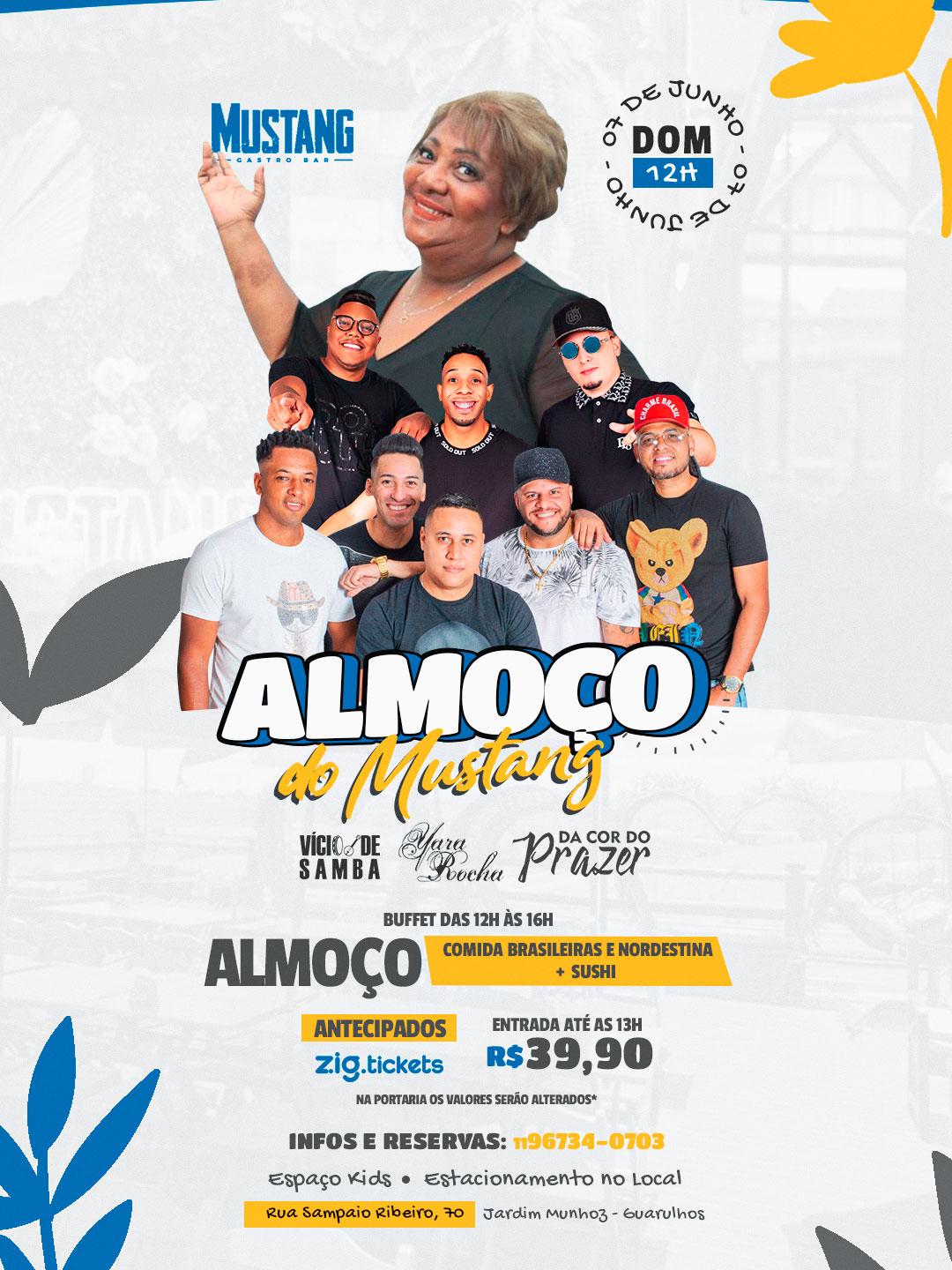 ALMOÇO  DOMINGO 07/06/2026 NO MUSTANG GUARULHOS