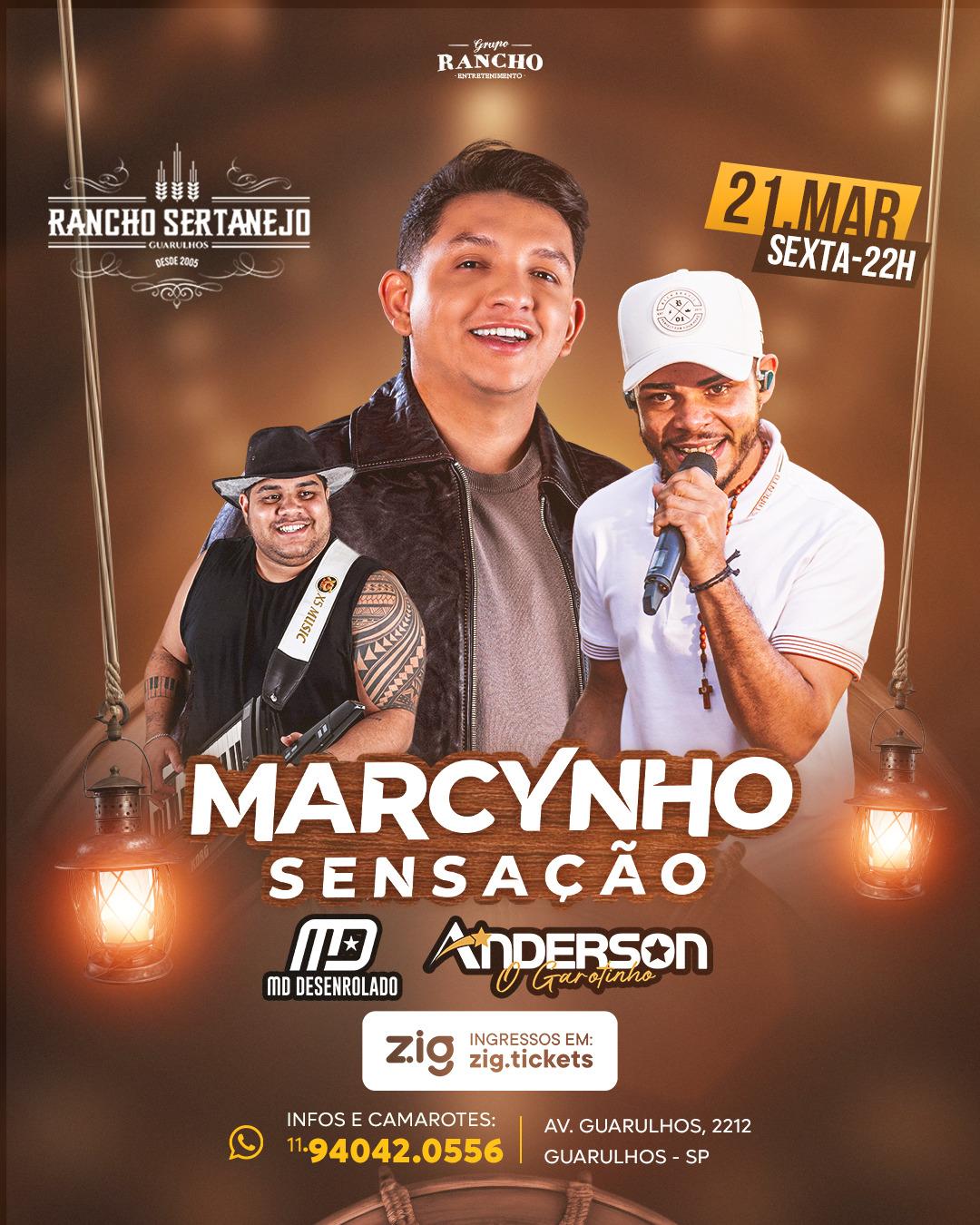 Marcynho Sensação + Md Desenrolado + Anderson O Garotinho no Rancho Sertanejo