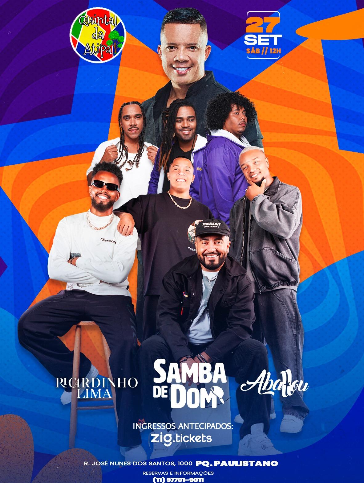 SAMBA DE DOM, RICARDINHO LIMA E ABALLOU NA ATIPA - SP