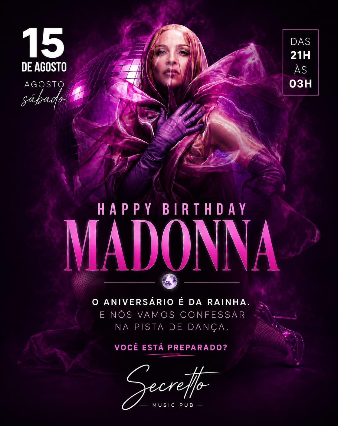MADONNA - Happy Birtdhay no SECRETTO music pub 