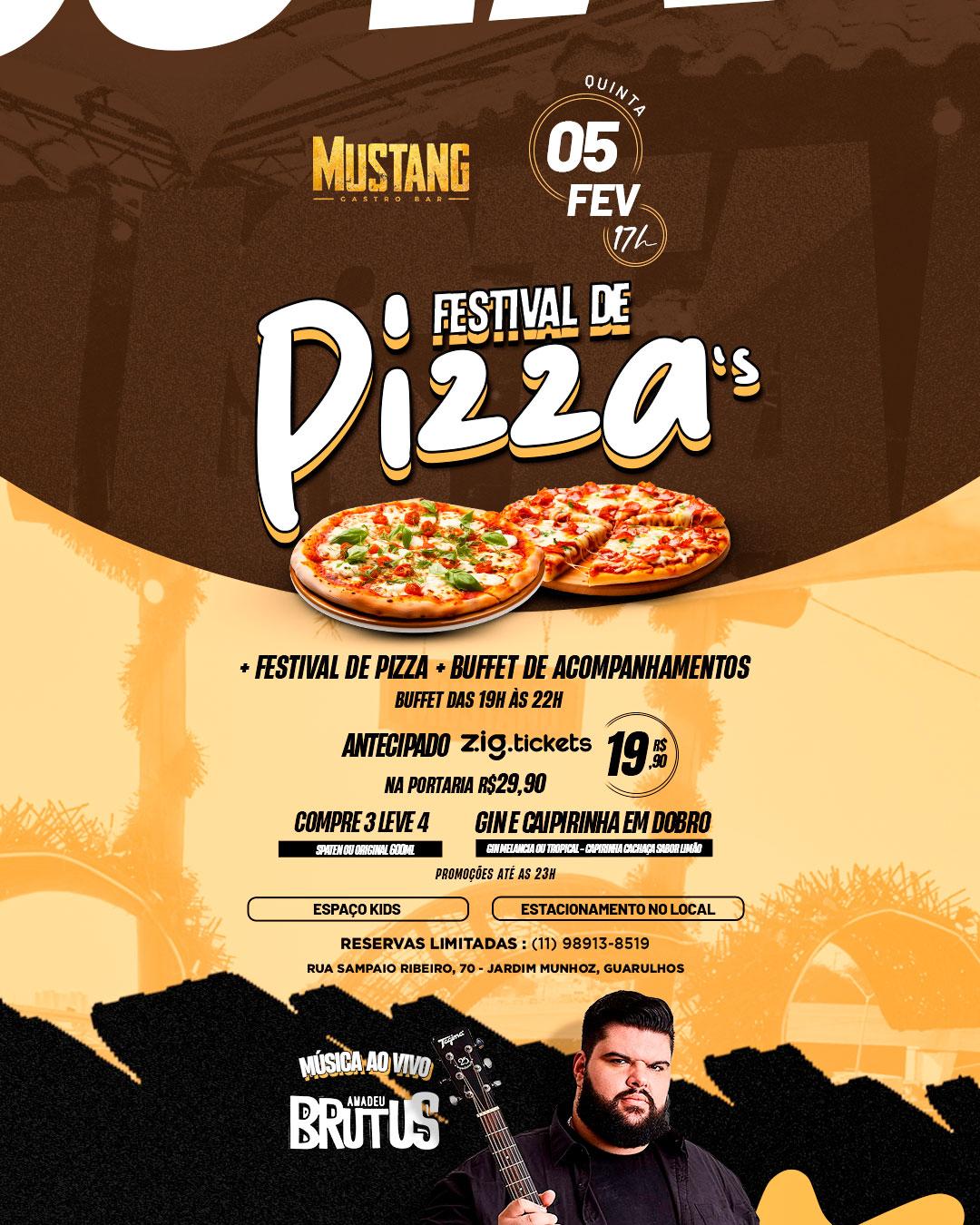 FESTIVAL DE PIZZA QUINTA 05/02/2026 NO MUSTANG GUARULHOS
