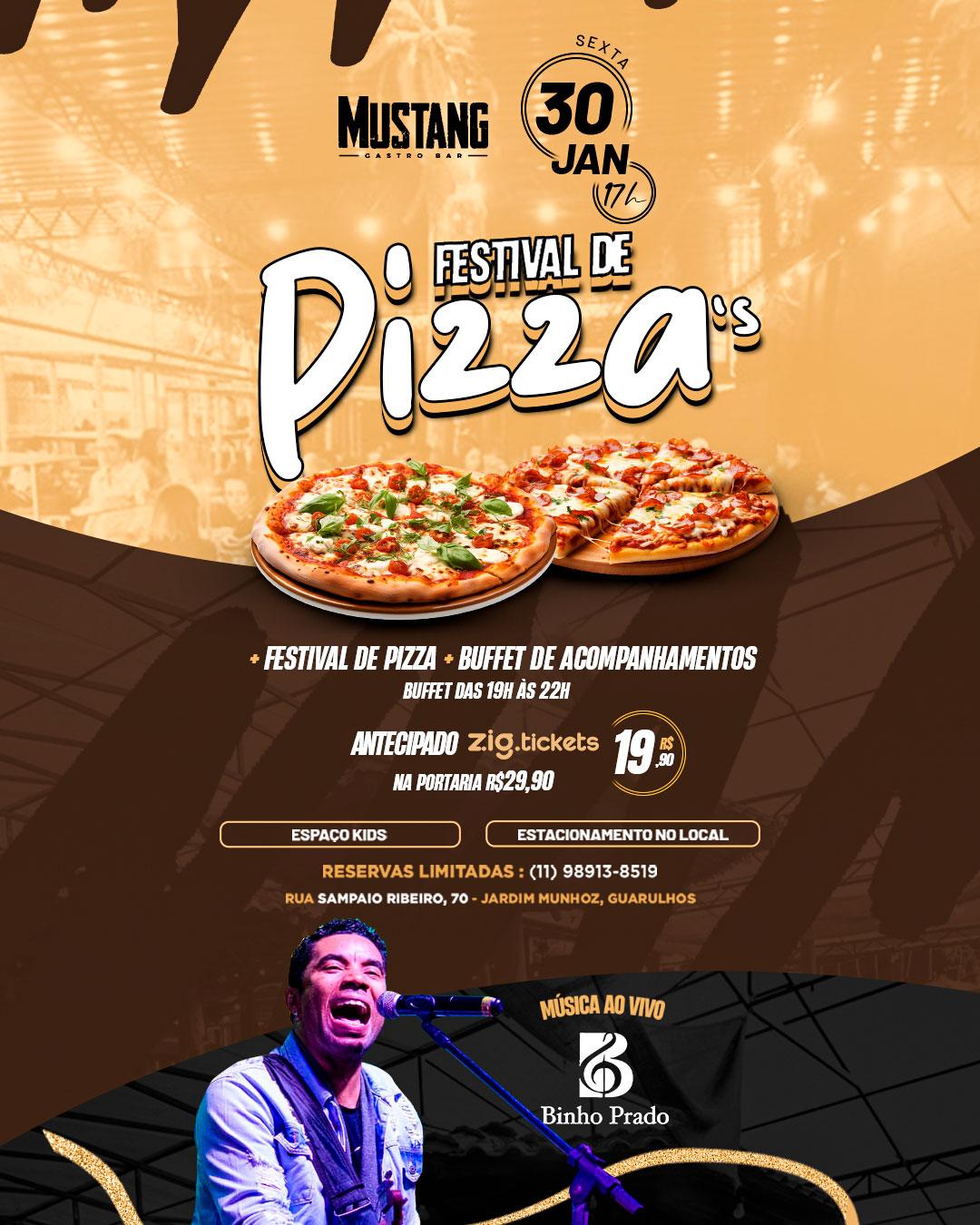FESTIVAL  DE PIZZA SEXTA 30/01/2026 NO MUSTANG GUARULHOS