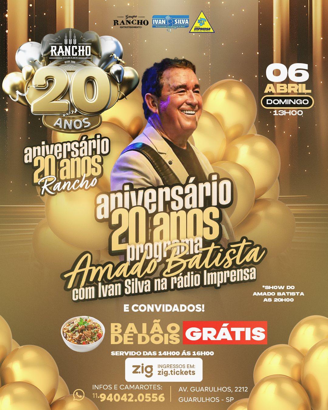 Amado Batista no Rancho Sertanejo