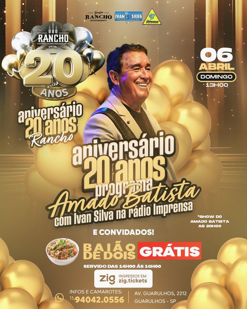 Amado Batista no Rancho Sertanejo em Guarulhos