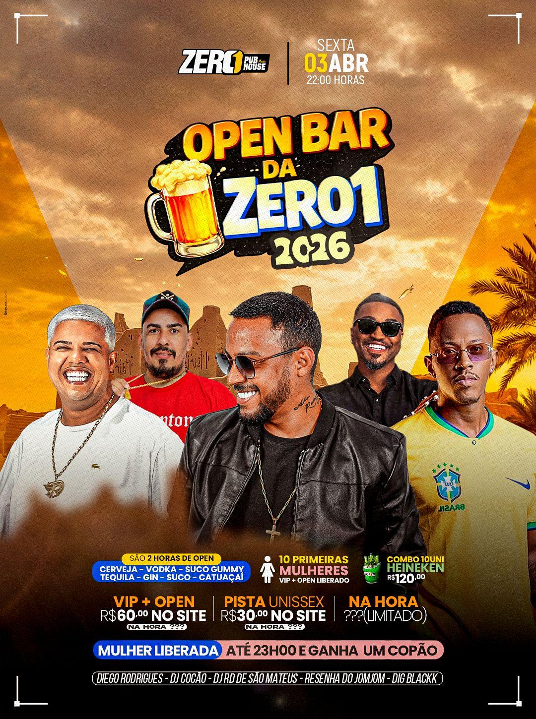 OPEN BAR DA ZERO1 2026