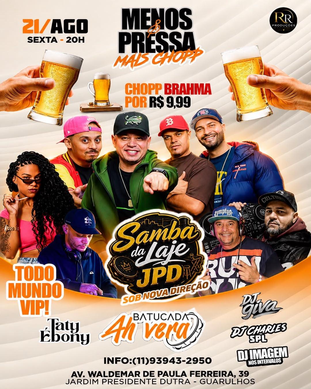 SAMBA NA LAJE - SEXTA - 21/08