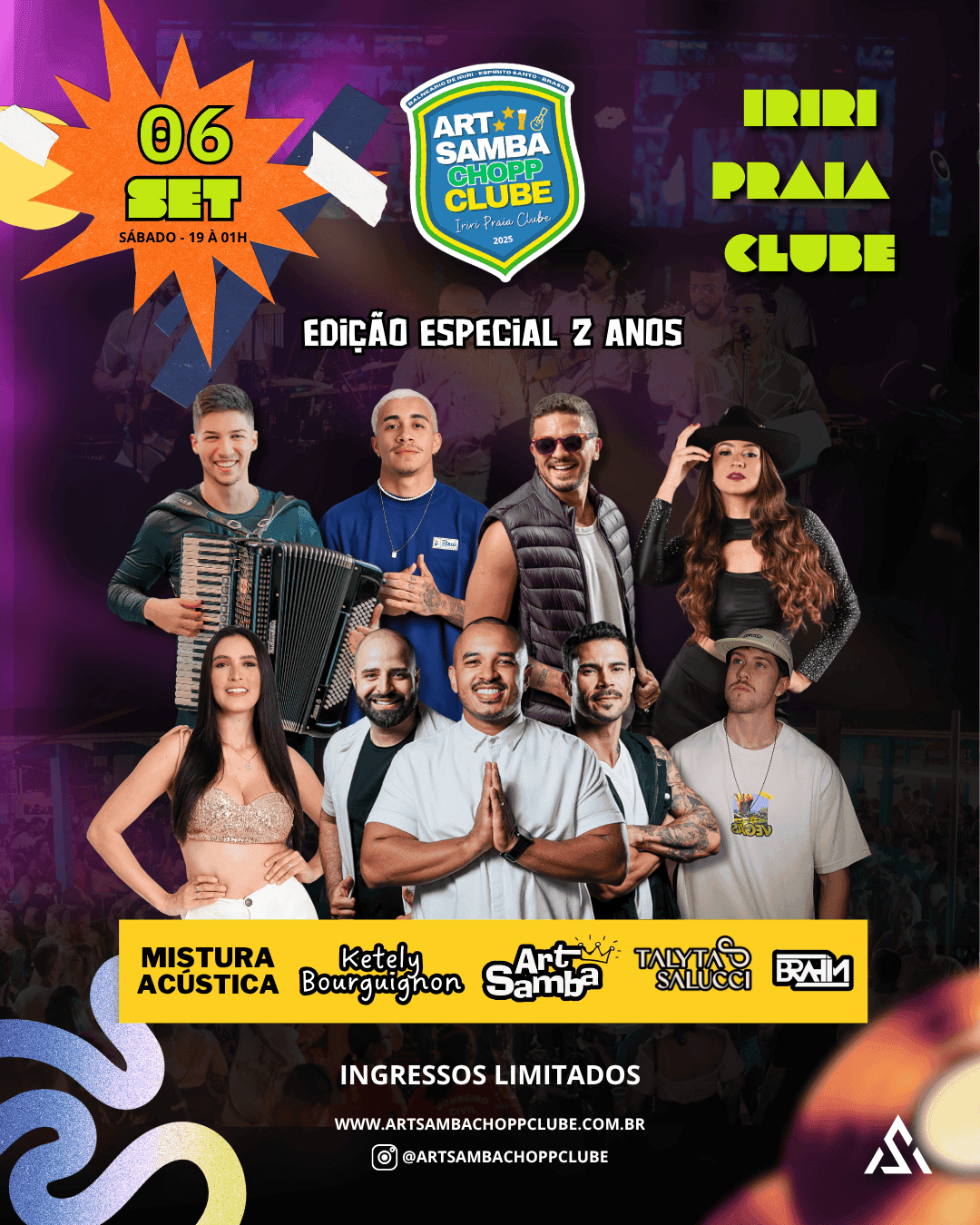 ArtSamba Chopp Clube Iriri - Edição 2 ANOS
