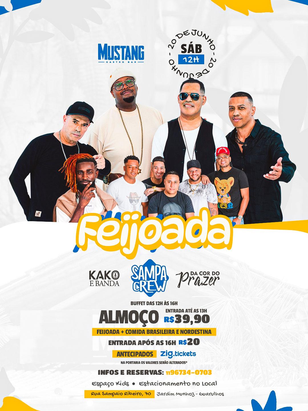 SAMPA CREW - FEIJOADA SÁBADO 20/06/2026 NO MUSTANG GUARULHOS