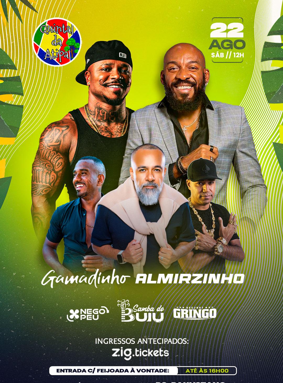 GAMADINHO E ALMIRZINHO NO QUINTAL DA ATIPA - SP