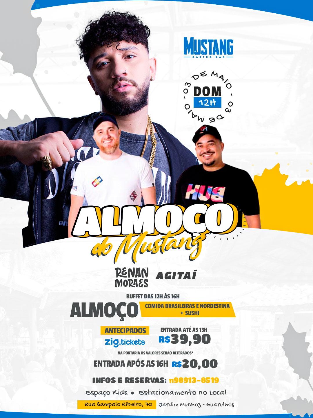 ALMOÇO DOMINGO 03/05/2026 NO MUSTANG GUARULHOS