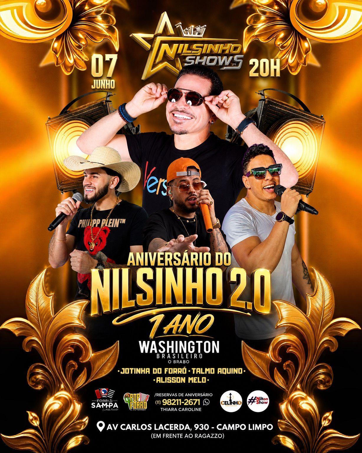 WASHINGTON BRASILEIRO no ANIVERSÁRIO DO NILSINHO 2.0