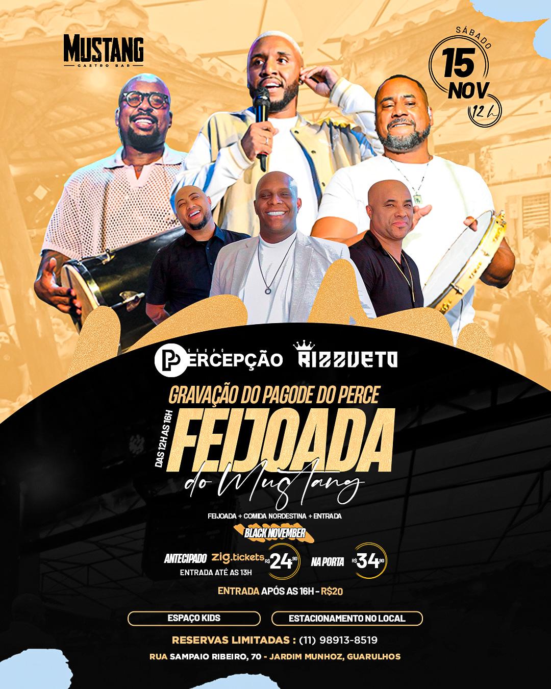 FEIJOADA SÁBADO 15/11/2025 NO MUSTANG GUARULHOS
