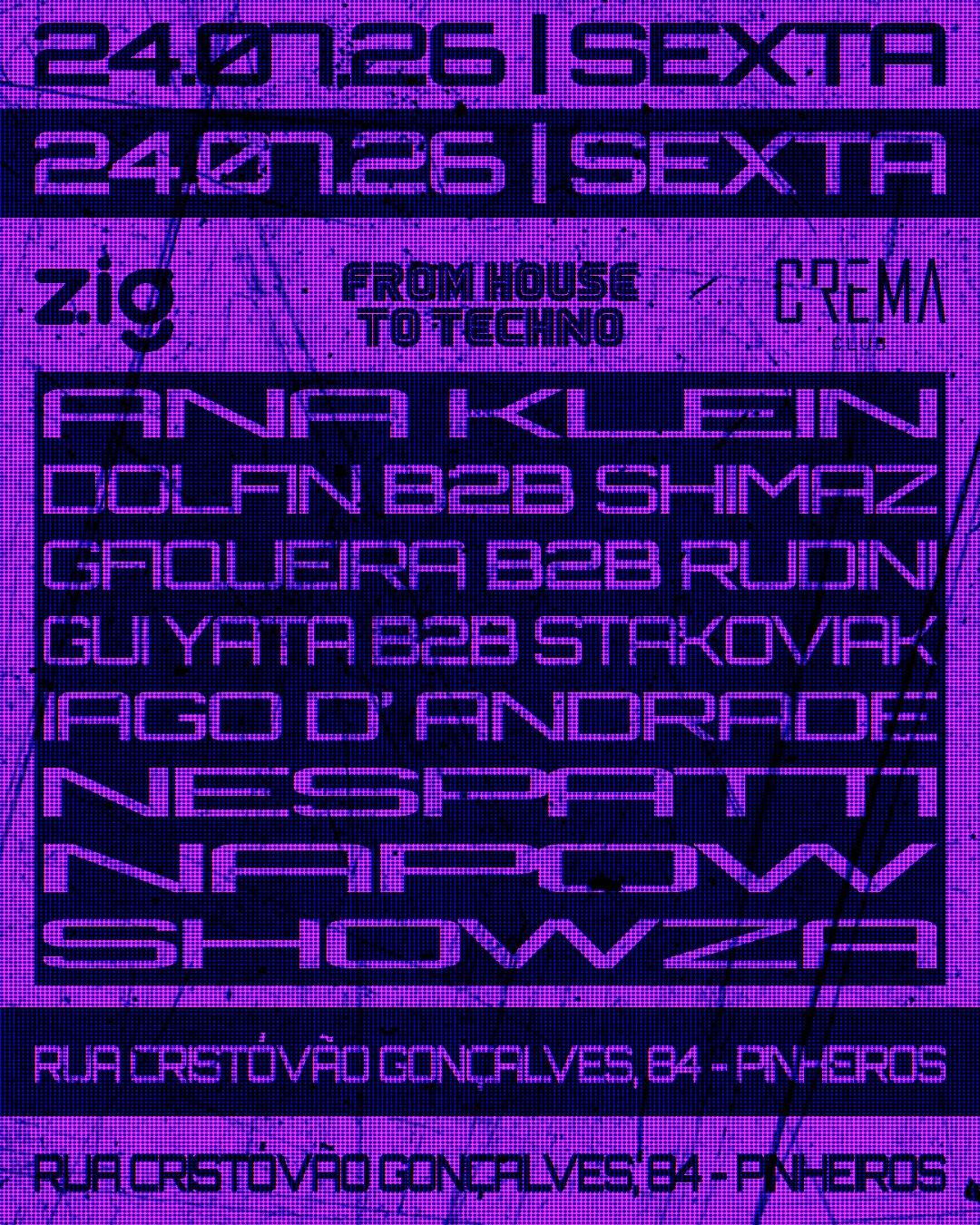 Crema Club presents From House To Techno - 24.07