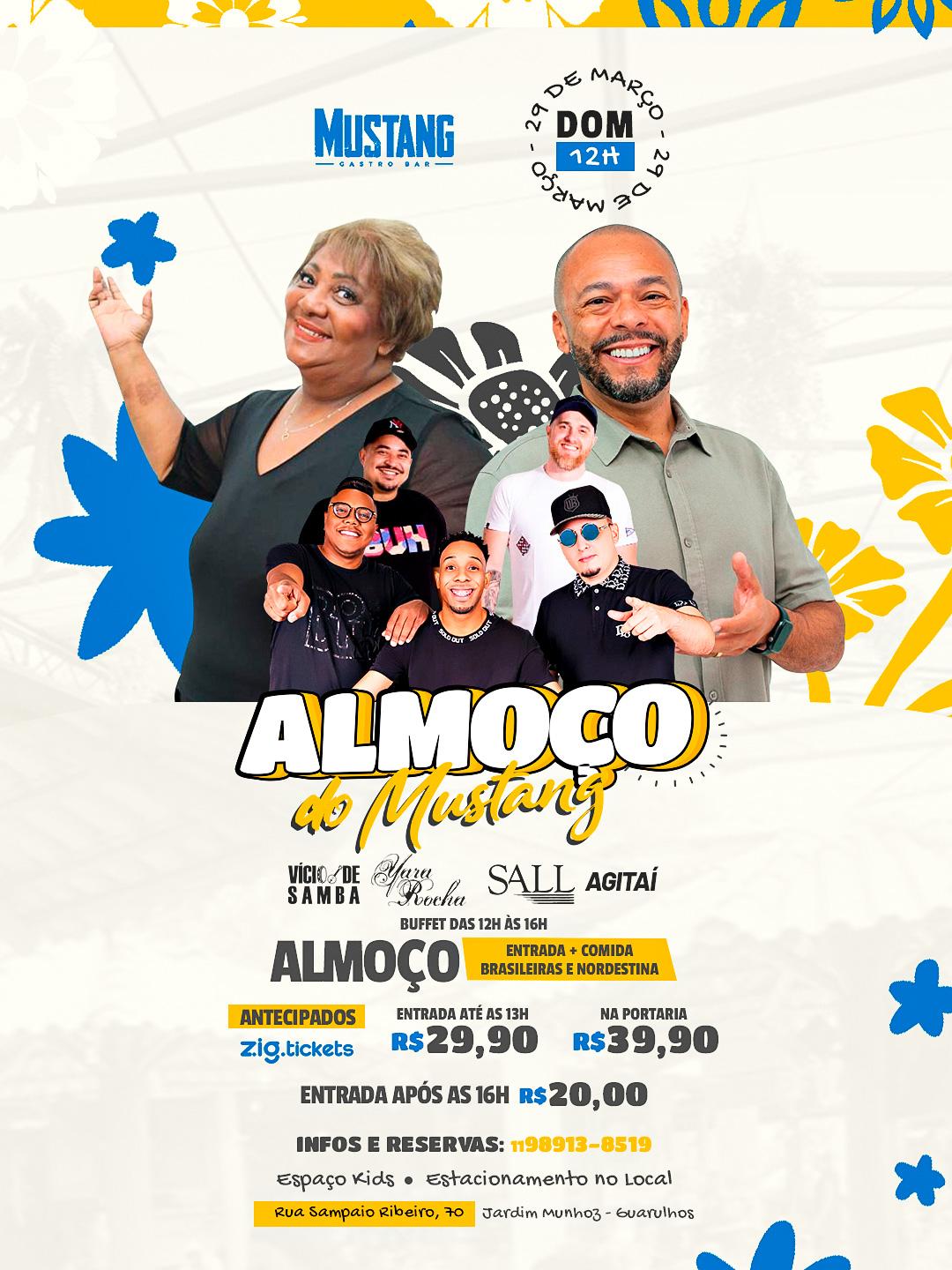 ALMOÇO DOMINGO 29/03/2026 NO MUSTANG GUARULHOS