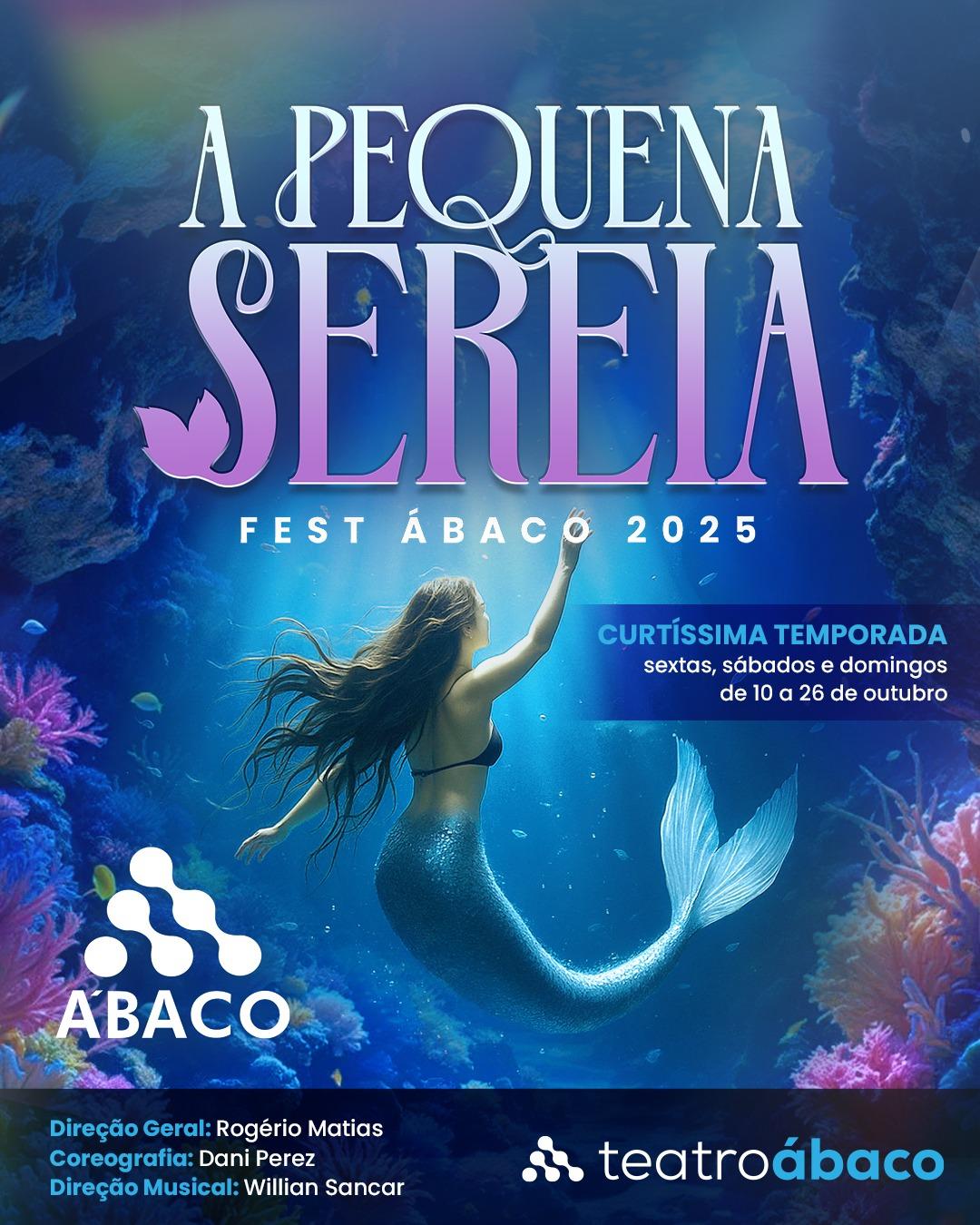 18/10 (sábado) Fest Ábaco - A Pequena Sereia (20h)