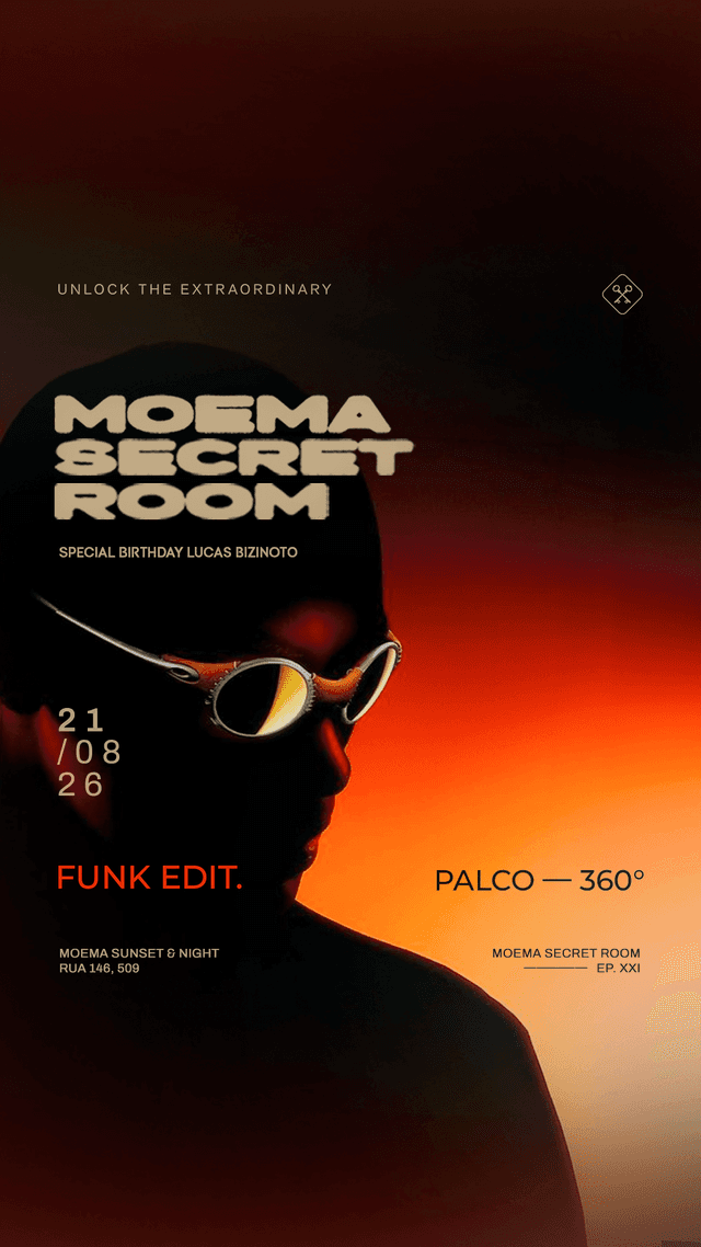 MOEMA SECRET ROOM XXI - 21/08