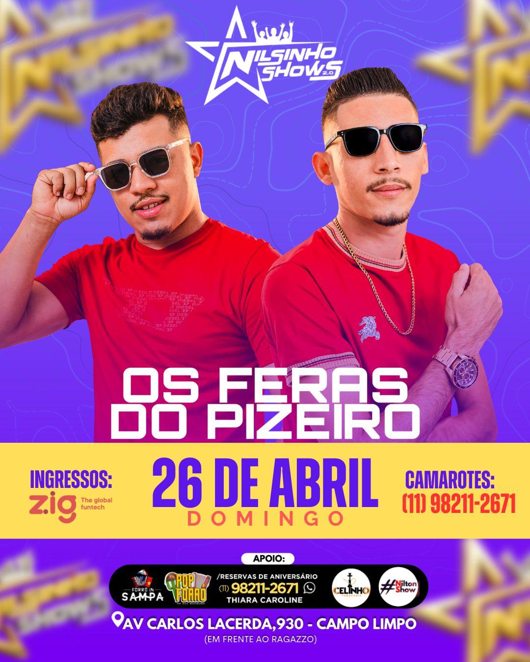 Os Feras do Pizeiro no Nilsinho Shows 2.0
