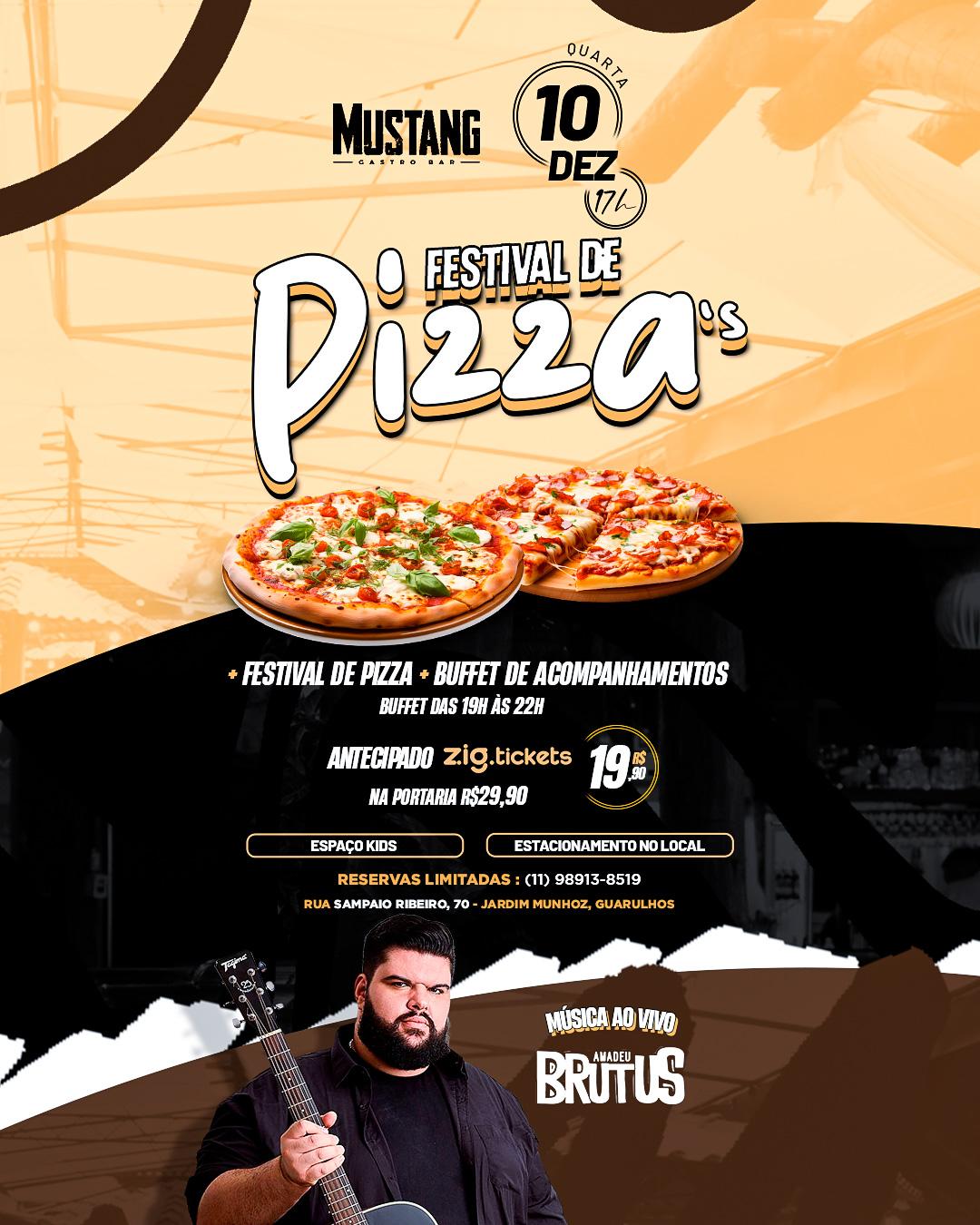 FESTIVAL DE PIZZA QUARTA 10/12/2025 NO MUSTANG GUARULHOS