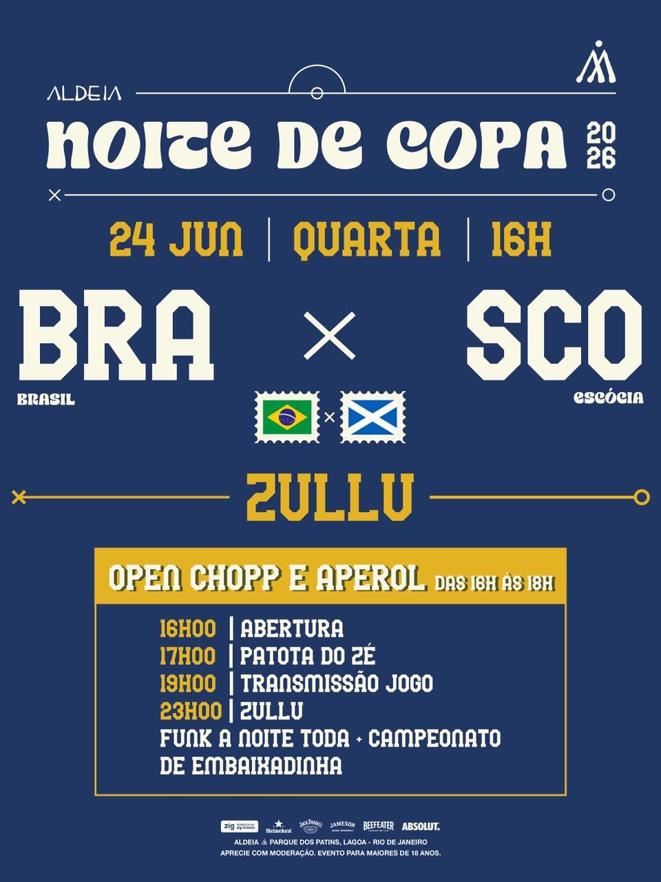 NOITE DE COPA - Aldeia Lagoa - 24/06