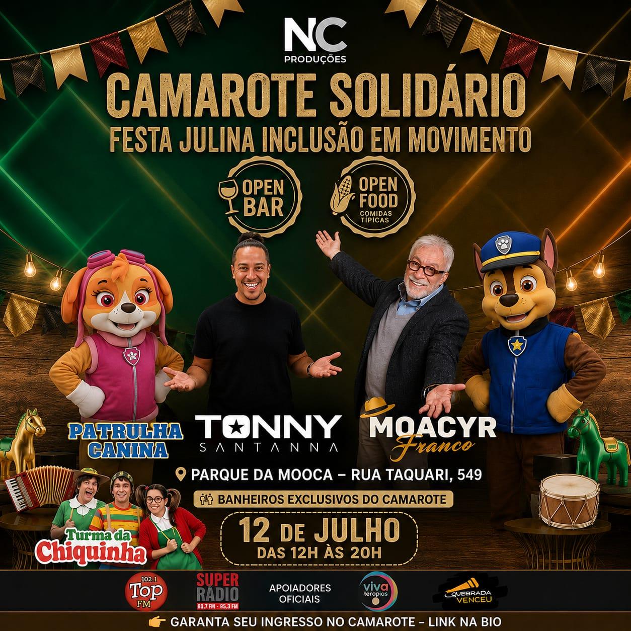 CAMAROTE SOLIDÁRIO DOMINGO – FESTA JULINA INCLUSÃO EM MOVIMENTO