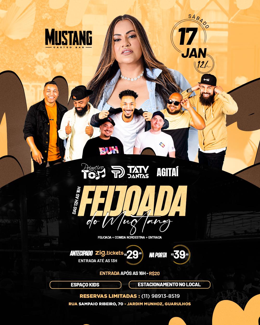 FEIJOADA SÁBADO 17/01/2026 NO MUSTANG GUARULHOS