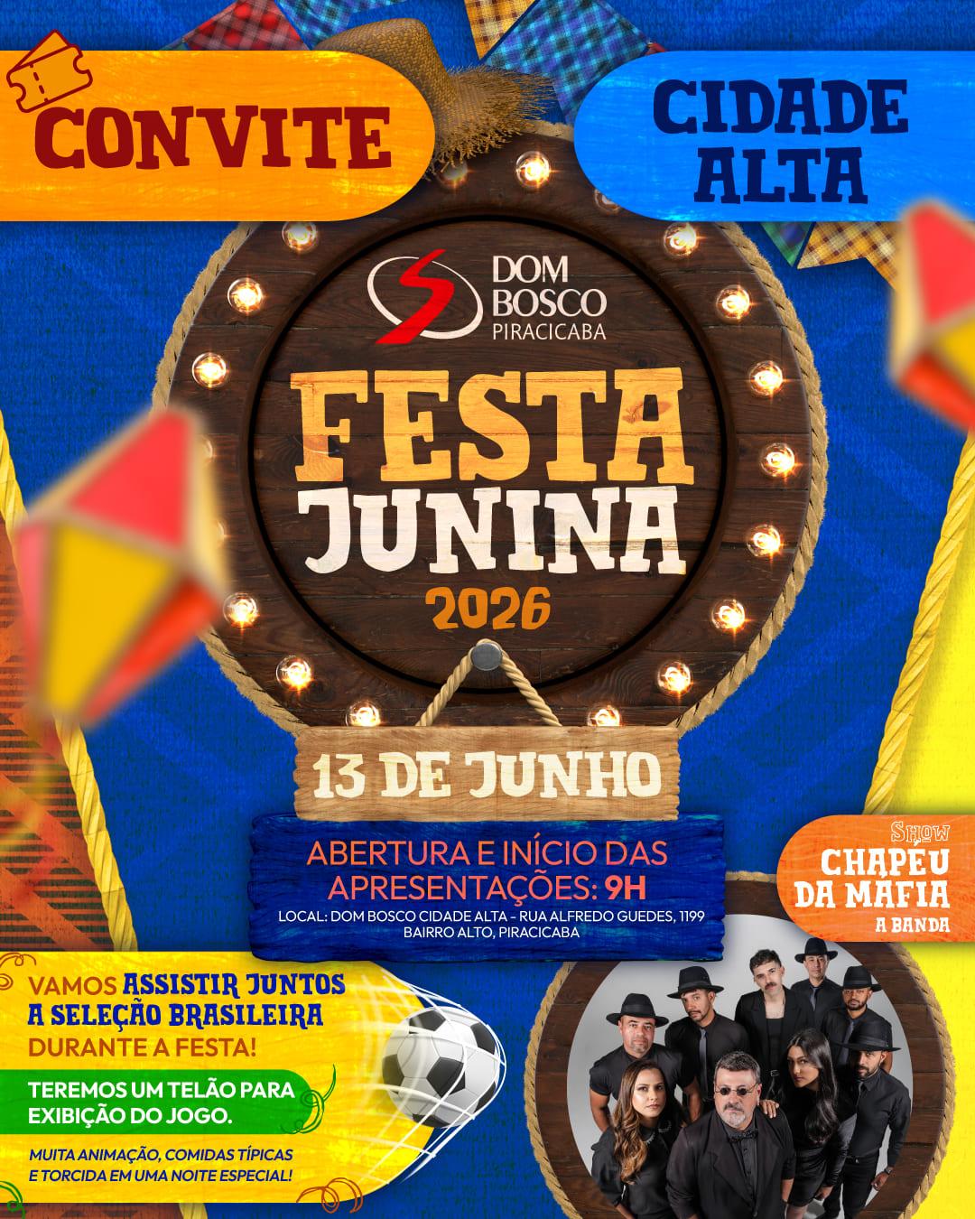 Festa Junina Dom Bosco Cidade Alta 2026
