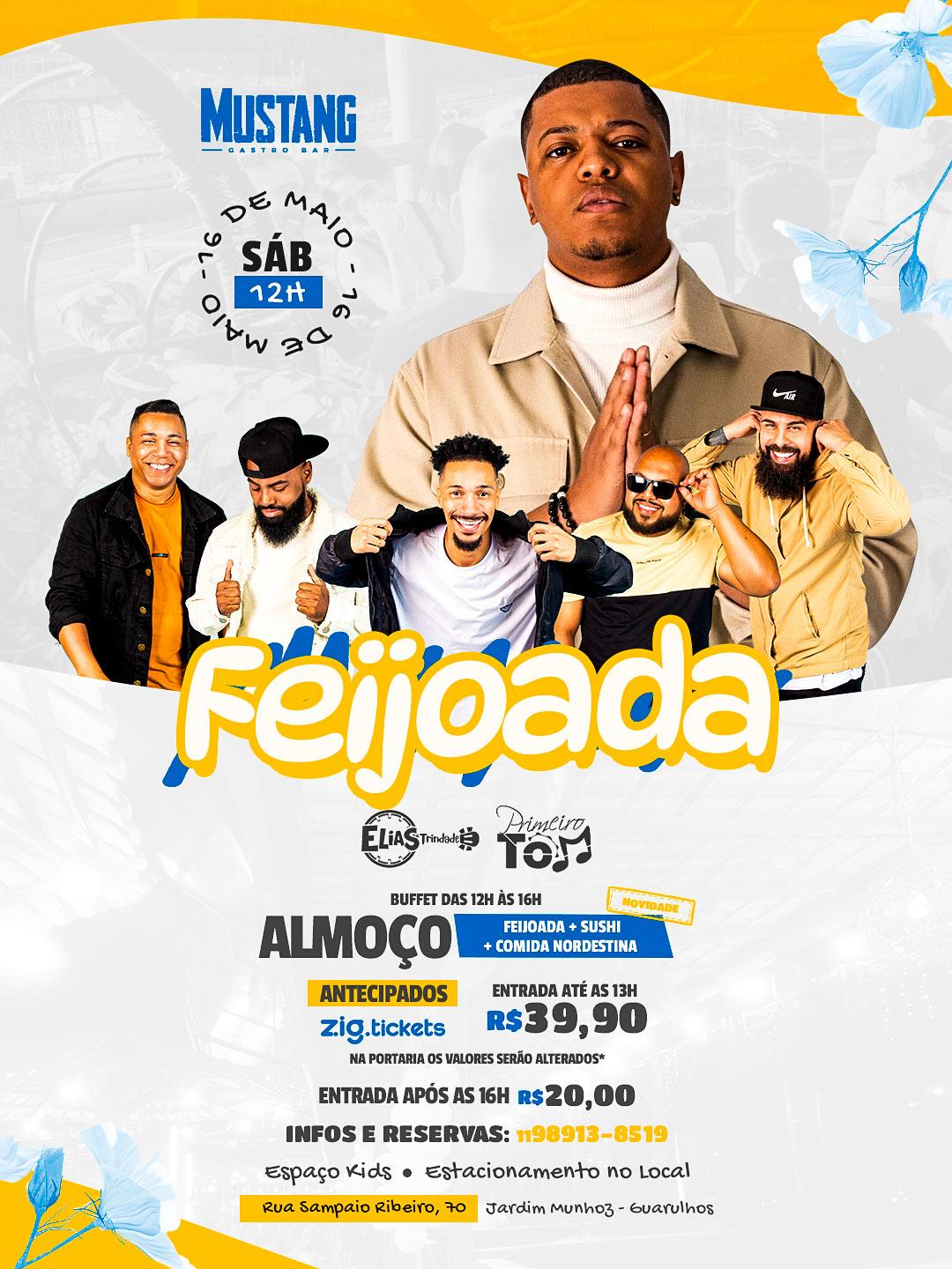 FEIJOADA SÁBADO 16/05/2026 NO MUSTANG GUARULHOS