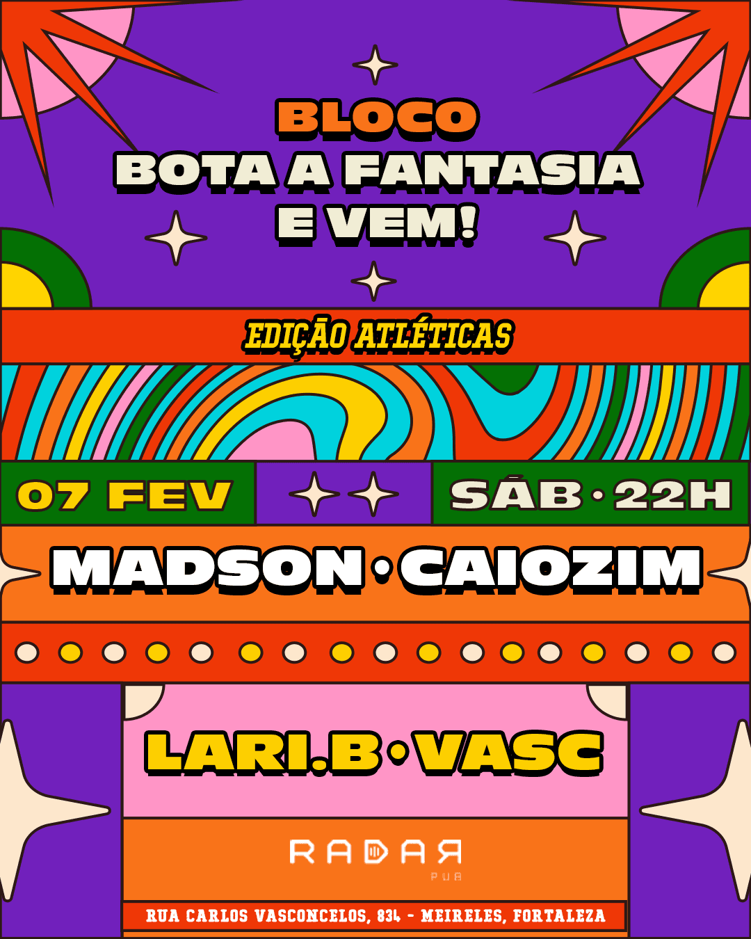 BLOCO BOTA A FANTASIA E VEM! - EDIÇÃO ATLÉTICAS