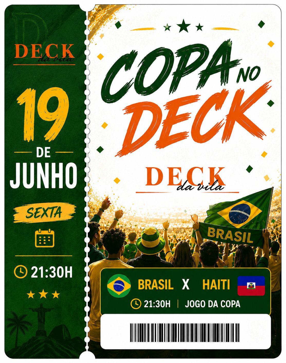 Copa no Deck 19/06 Sexta-feira