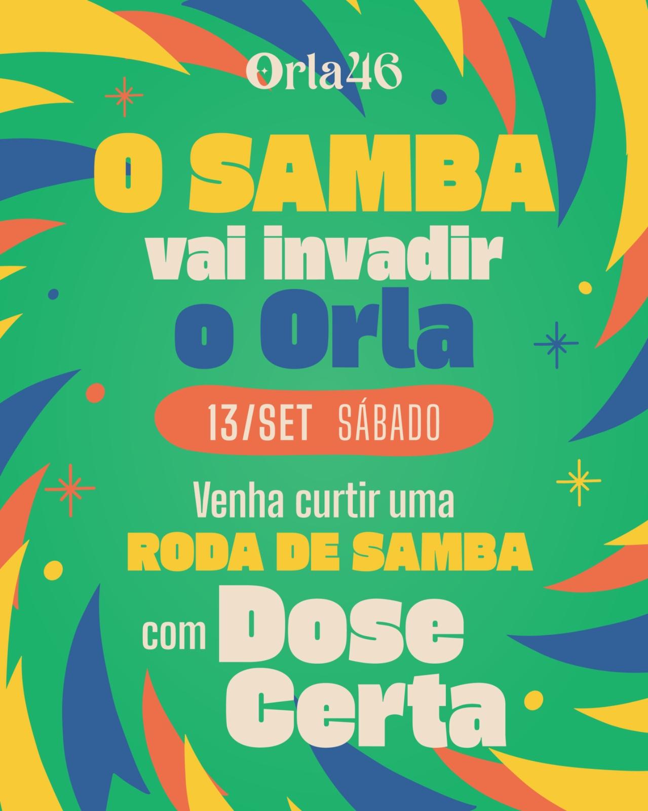 RODA DE SAMBA COM GRUPO DOSE CERTA NO ORLA 46